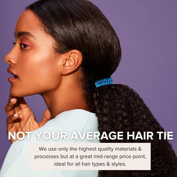 Silk Hair Ties 6 Pack Luxurious Ponytail Scrunchies All Hair Styles main image 4